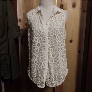 ADDISON • 100% Silk & Sheer Lace High Low Top